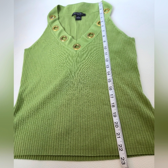 August Silk Green Ribbed Embellished Tank Top - Picture 7 of 9